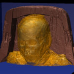 Mummy of Isis with transparent linen wrapping