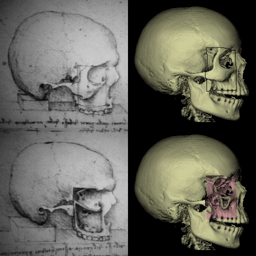 Imitating Leonardo's drawing with the example of the 3D model of a 2300 year old Egyptian mummy (1989)